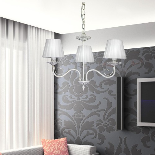 Люстра подвесная 3 лампы с абажурами S1158-3
