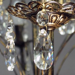 Хрустальная подвеска для люстры золото