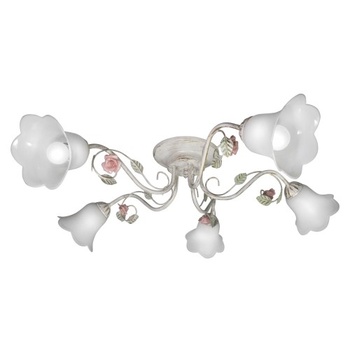 Люстра потолочная с цветами 5 плафонов S2249-5