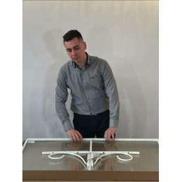 Козырёк над дверью Петрасвет S4001 Белый поликарбонат янтарный